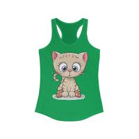 Women tank top cute kitty print | Tank top for women