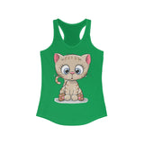 Women tank top cute kitty print | Tank top for women
