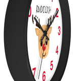 Christmas decorations - Rudolph wall clock | Christmas gift | Custom christmas clock