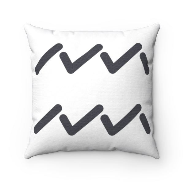 Aquarius Spun Polyester Square Pillow | Horoscope Pillow