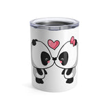 Personalized tumbler - Cute kissing panda | Custom tumbler | Personalized gift