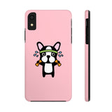 iPhone 11 pro cases - Workout bulldog pink background color | iPhone xr cases mate tough