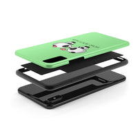 iPhone X cases - Green color cute kissing panda | iPhone cases mate tough | Personalized iPhone cases