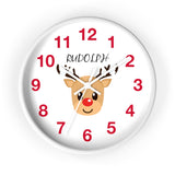 Christmas decorations - Rudolph wall clock | Christmas gift | Custom christmas clock