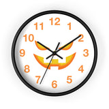Wall clock pumpkin smile