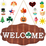 Welcome Sign Door Decoration Replaceable Halloween, Christmas, Door Sign