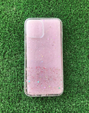 For iPhone 13 / 13 mini / 13 pro / 13 pro max pink glitter clear case