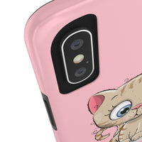 iPhone XS max cases - Pink color cute kitty | iPhone cases mate tough | Personalized iPhone cases