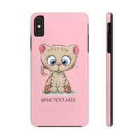 iPhone XS max cases - Pink color cute kitty | iPhone cases mate tough | Personalized iPhone cases