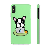 iPhone x cases - Laptop frenchie blue background color | iPhone xs cases mate tough