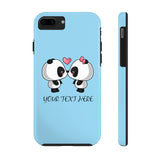iPhone cases - Baby blue color cute kissing panda | iPhone cases mate tough | Personalized iPhone cases