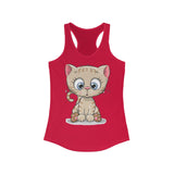 Women tank top cute kitty print | Tank top for women