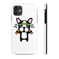 iPhone 11 pro max cases - Workout bulldog white background color | iPhone xr cases mate tough