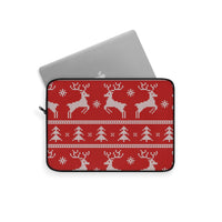 Christmas laptop sleeve - Red Reindeer