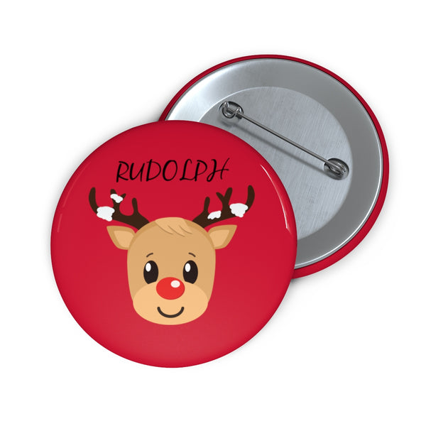 Rudolph pin button | Custom Pin | Personalized gift