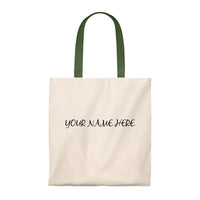 Personalize tote bag with your own name