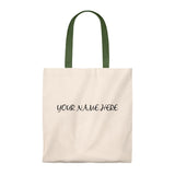 Personalize tote bag with your own name