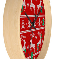 Christmas wall clock reindeer jumping | Christmas decorations