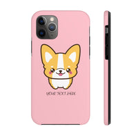 iPhone 11 pro max cases - Pink color cute corgi | iPhone cases mate tough | Personalized iPhone cases