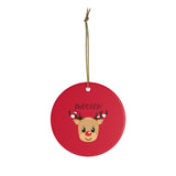 Christmas ornaments - Cute Rudolph | Ceramic Ornaments | Christmas decor