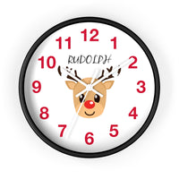 Christmas decorations - Rudolph wall clock | Christmas gift | Custom christmas clock