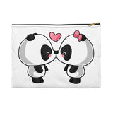 Makeup bag - Cute kissing panda | Custom makeup bag | Personalized makeup bag