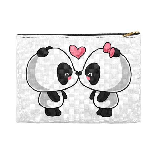 Makeup bag - Cute kissing panda | Custom makeup bag | Personalized makeup bag