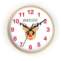 Christmas decorations - Rudolph wall clock | Christmas gift | Custom christmas clock