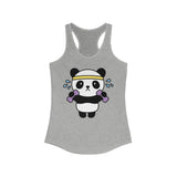 Women tank top with printed working out panda | Tank top for women