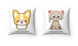 Matching couple gift - Corgi and Kitty pillow | Matching pillows | Couples gift