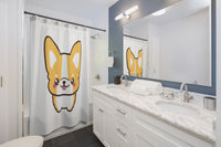 Shower Curtains - Cute corgi white color | Bathroom decor