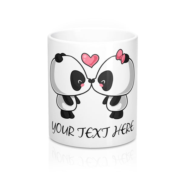 Personalized mug - Cute Kissing Panda | Coffee Mug | Custom mug
