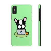 iPhone x cases - Laptop frenchie blue background color | iPhone xs cases mate tough