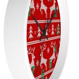 Christmas wall clock reindeer jumping | Christmas decorations