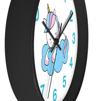 Wall clock cute sleeping unicorn