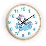 Wall clock cute sleeping unicorn