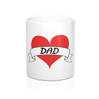 Fathers Day Gift - Personalized Coffee Mug with Heart Dad