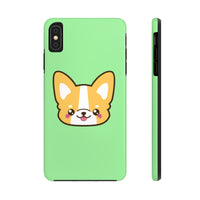 iPhone xs max cases - Light green color corgi face | iPhone X cases mate tough