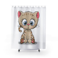 Shower Curtains - Cute kitty white color | Bathroom decor
