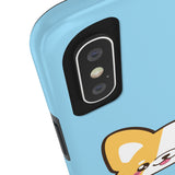 iPhone 11 cases - Baby blue color corgi face | iPhone 11 pro cases mate tough