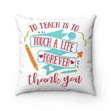 Home decor - Touch a life | Cushion Cover | Teacher gift | Teacher pillow