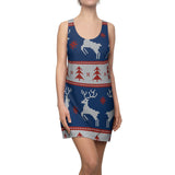 Christmas dresses - Reindeer blue dress | Dresses for women