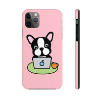 iPhone 11 pro cases - Laptop frenchie pink background color | iPhone x cases mate tough