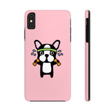 iPhone 11 pro cases - Workout bulldog pink background color | iPhone xr cases mate tough
