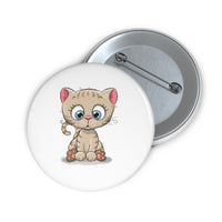 Personalized pin button - Cute kitty | Custom Pin | Personalized gift
