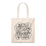 Teacher gifts - Tote bag Influence of a teacher | Teacher gifts personalized | Custom teacher gift