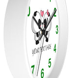 Wall clock - Cute panda kissing | Custom wall clock | Personalized clock
