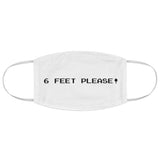 Fabric Face Mask 6 Feet Please Design