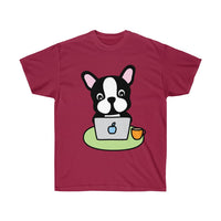 Men t-shirt with laptop bull dog Ultra Cotton Tee