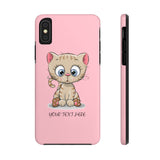 iPhone XS max cases - Pink color cute kitty | iPhone cases mate tough | Personalized iPhone cases
